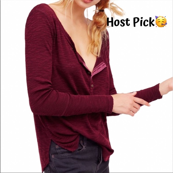 Free People Tops - We the Free oversized knit Henley